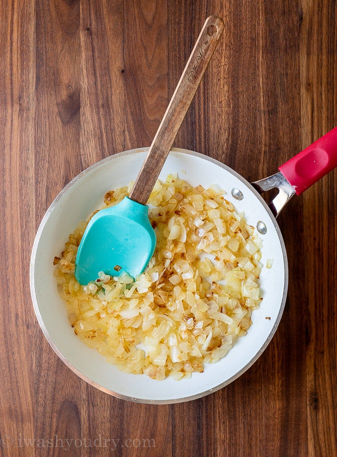 slightly cooked onion in skillet