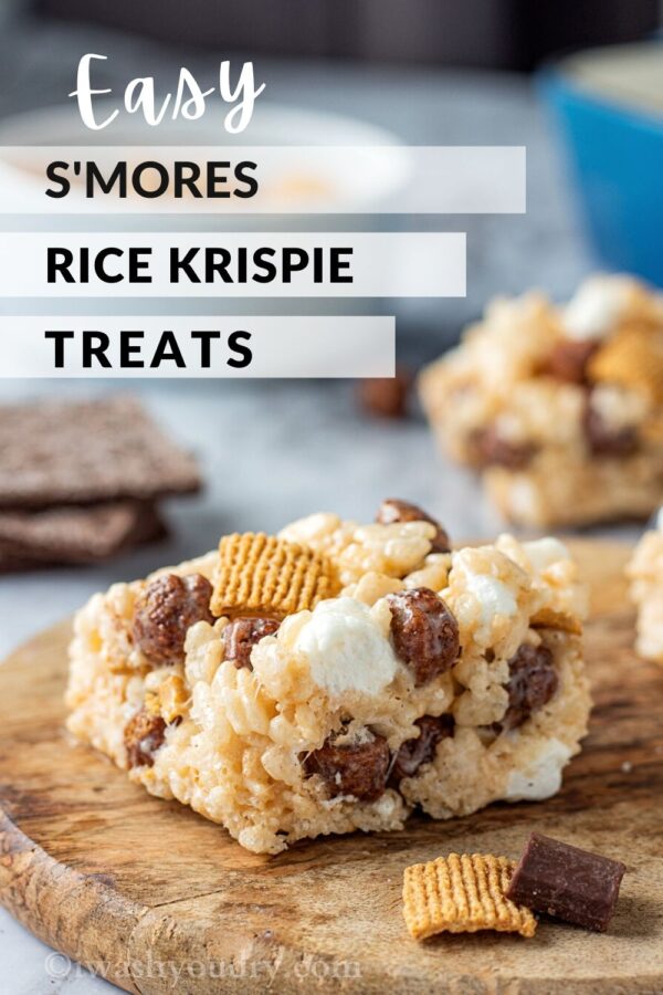 S'mores Rice Krispie Treats - I Wash You Dry