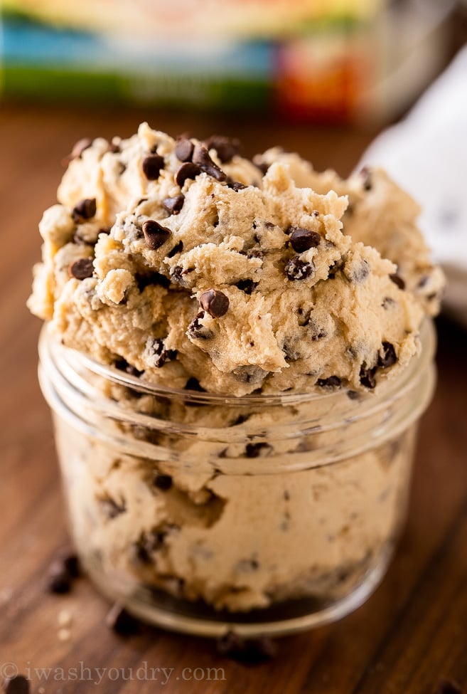 large cup of cookie dough