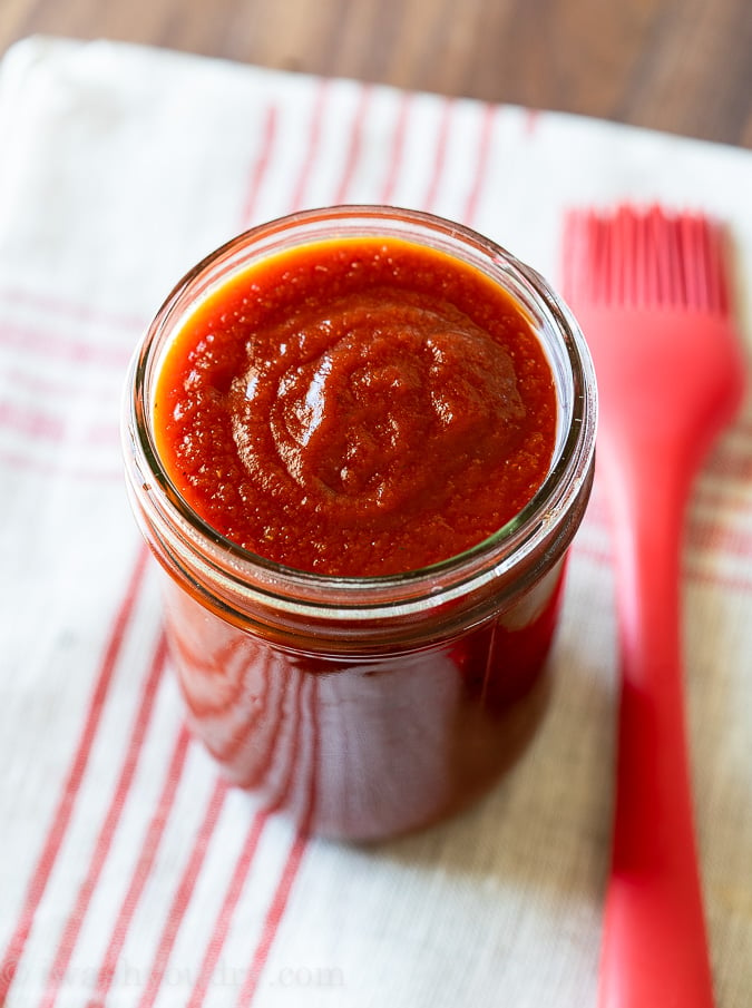 barbecue sauce in glass jar