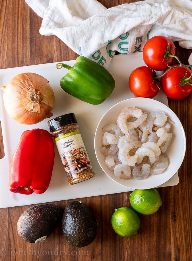 ingredients needed for shrimp fajitas