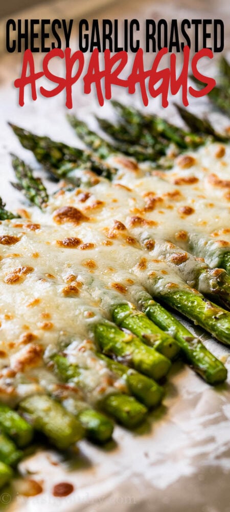 Cheesy Garlic Roasted Asparagus