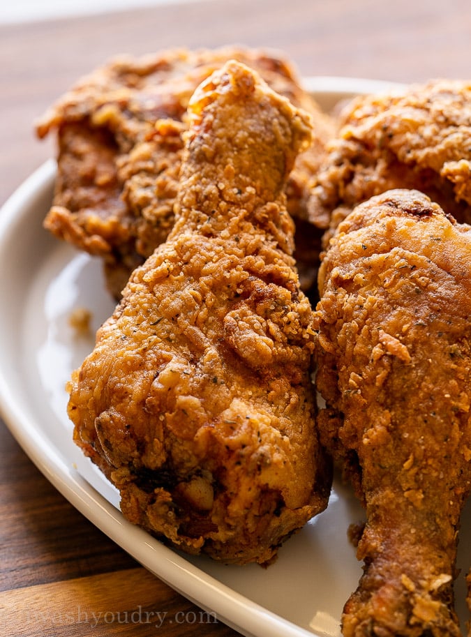 extra crispy fried chicken on a plate