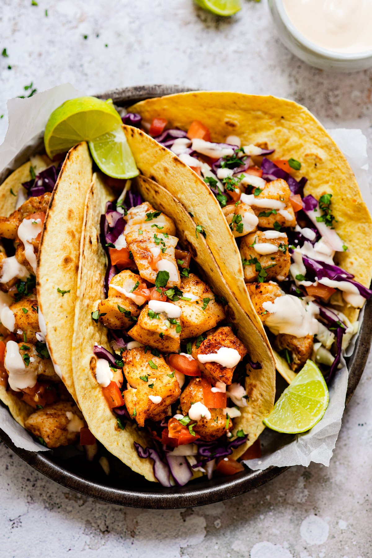 Super Easy Grilled Fish Tacos with White Sauce | I Wash You Dry