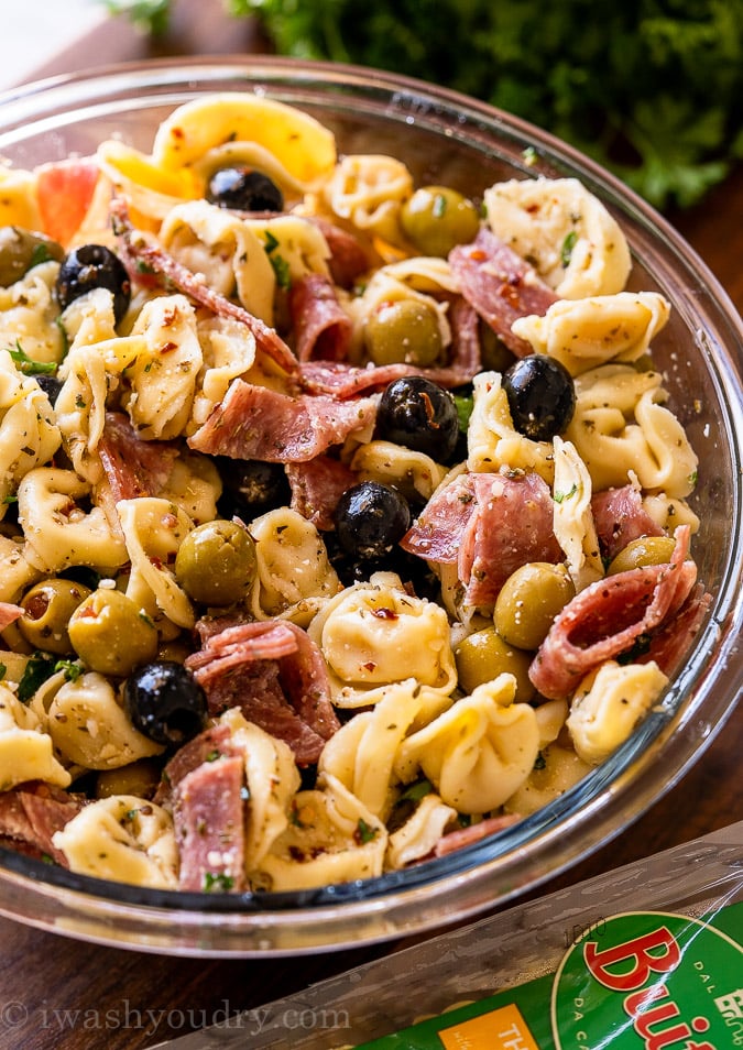 Olive Tortellini Pasta Salad Recipe I Wash You Dry