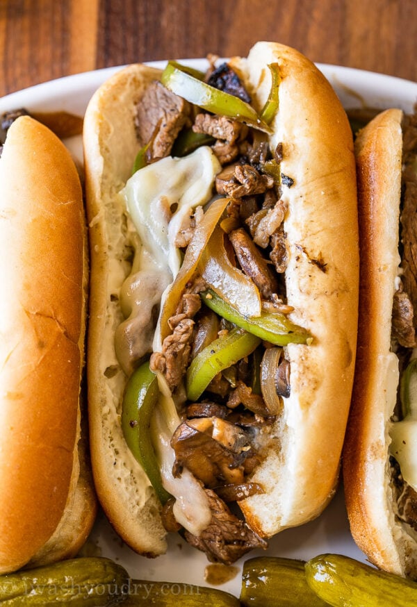 Philly Cheesesteak Sandwiches - I Wash You Dry