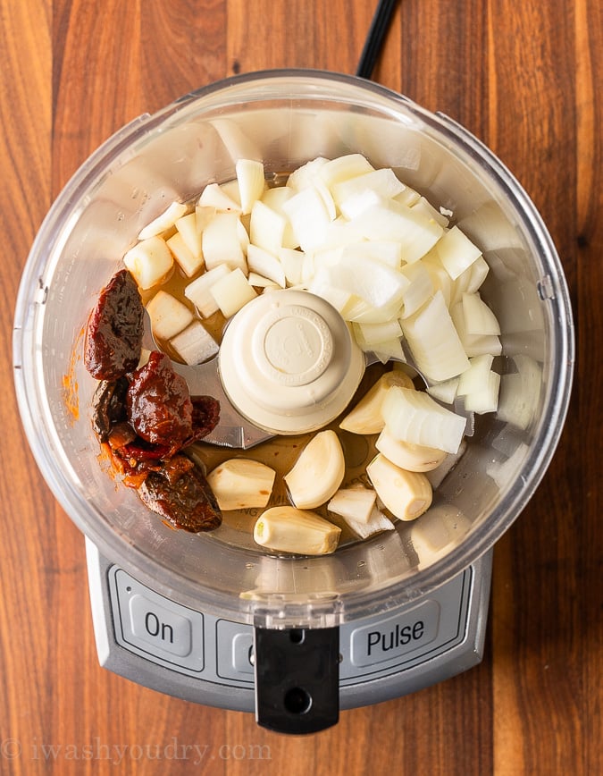 ingredients for barbacoa sauce in food processor