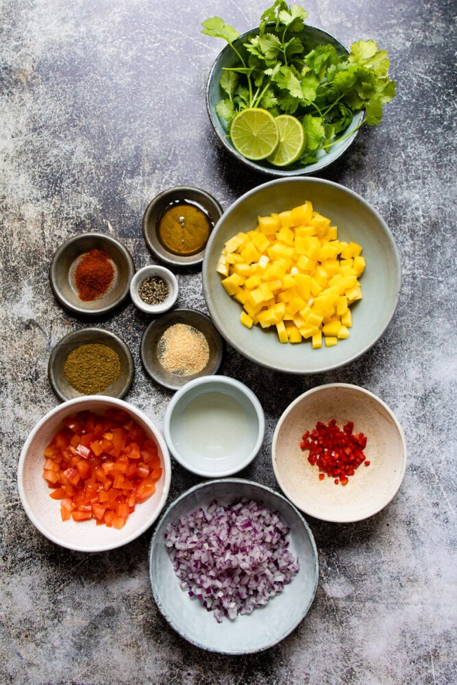 Ingredients for Mango Salsa