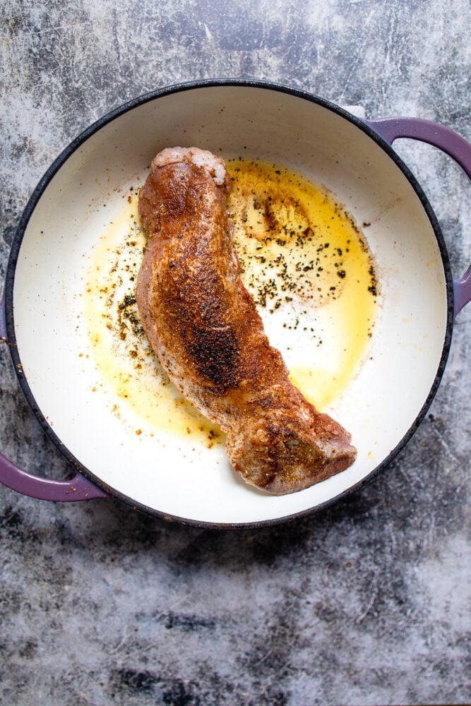 How to cook pork tenderloin on the stove top.