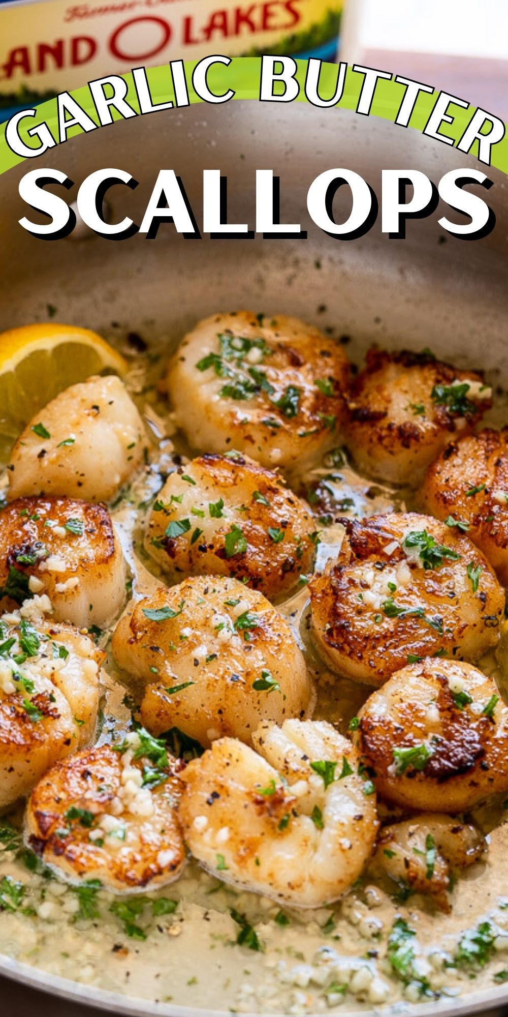 Buttery Garlic Seared Scallops - I Wash You Dry