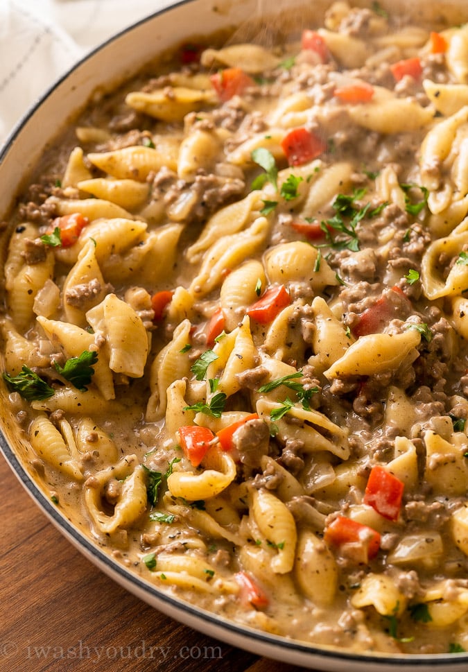 Creamy Beef and Shells Recipe-image