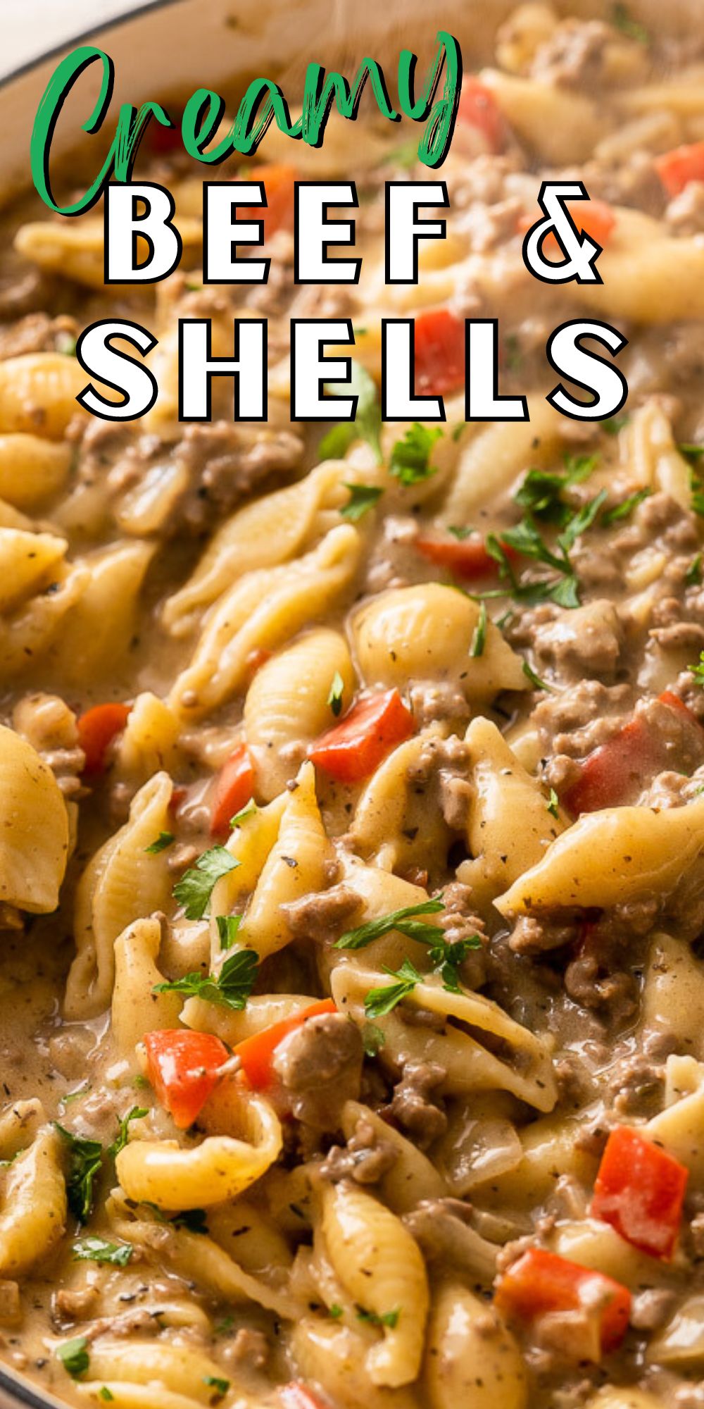 Creamy Beef and Shells - I Wash You Dry