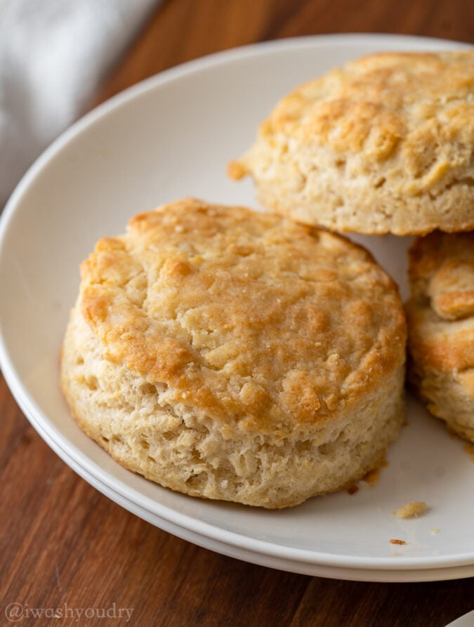 biscuits stacked on plate