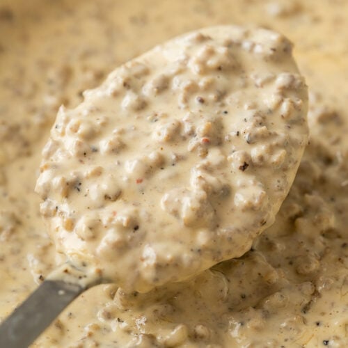 Sausage gravy in a shop can