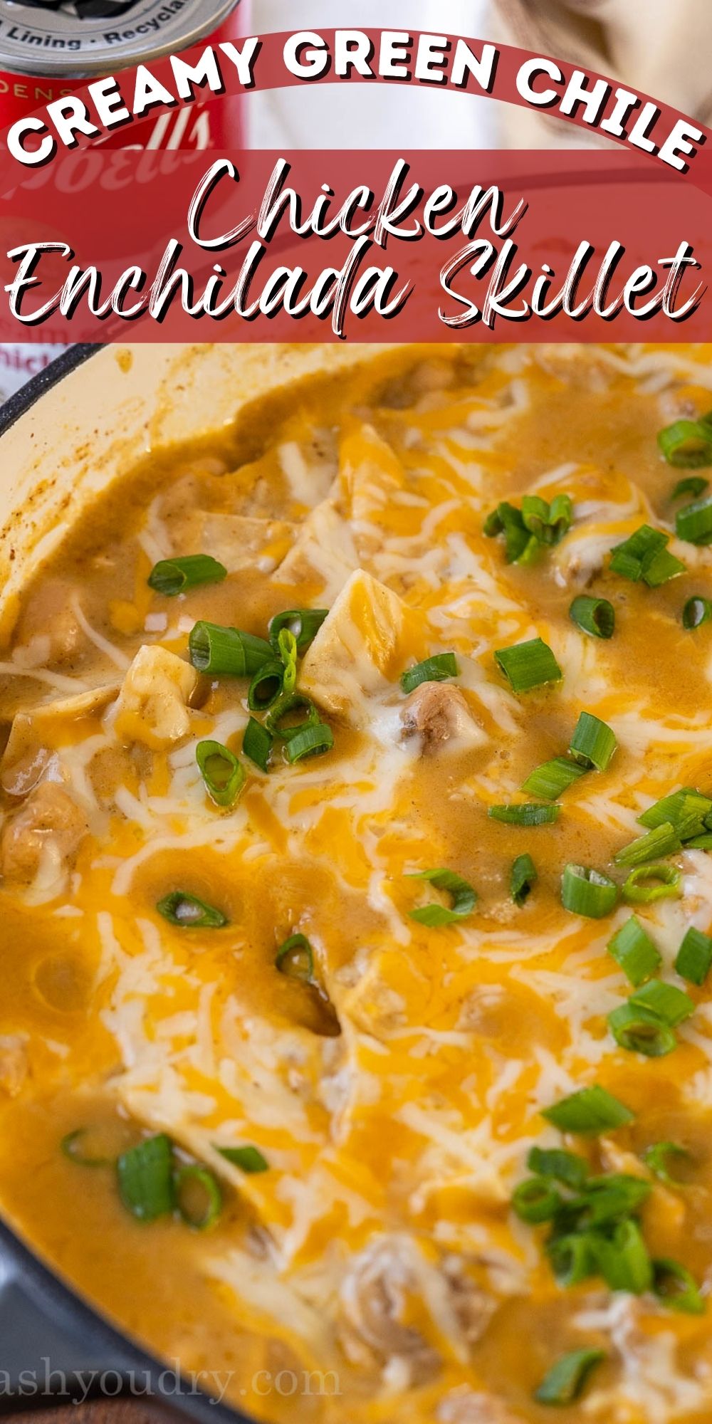Creamy Green Chile Chicken Enchilada Skillet I Wash You Dry