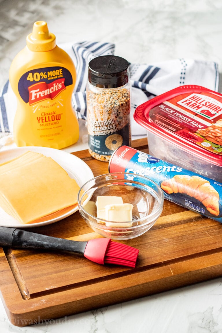 Baked Ham and Cheese Roll Ups I Wash You Dry