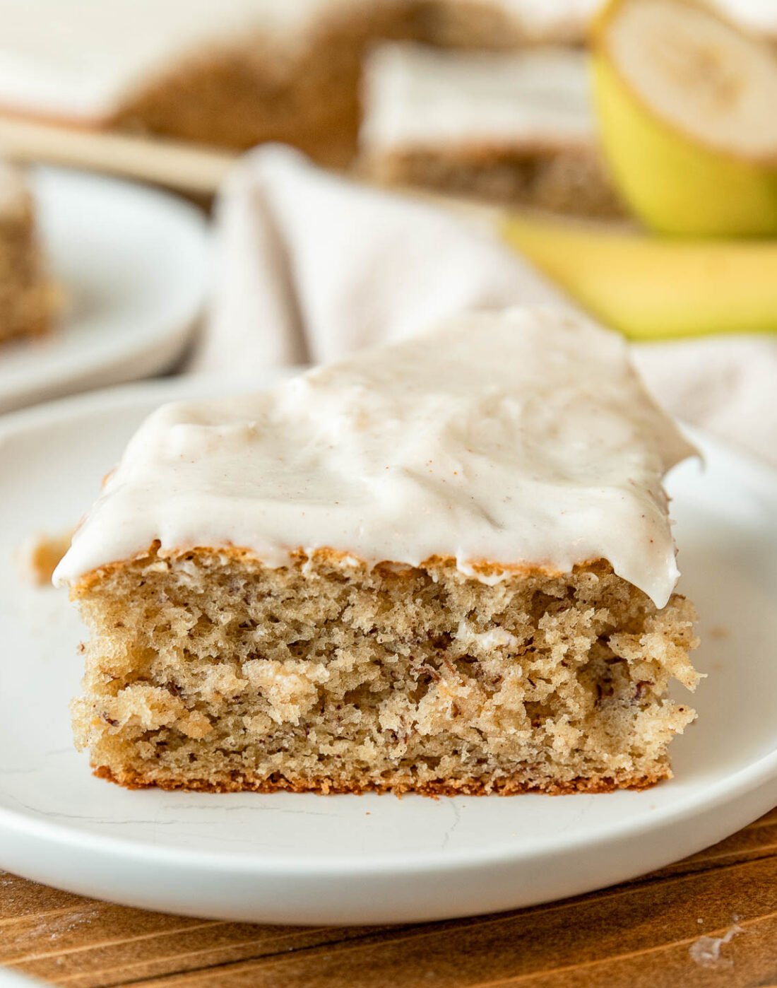 Banana Cake with Cream Cheese Frosting - I Wash You Dry