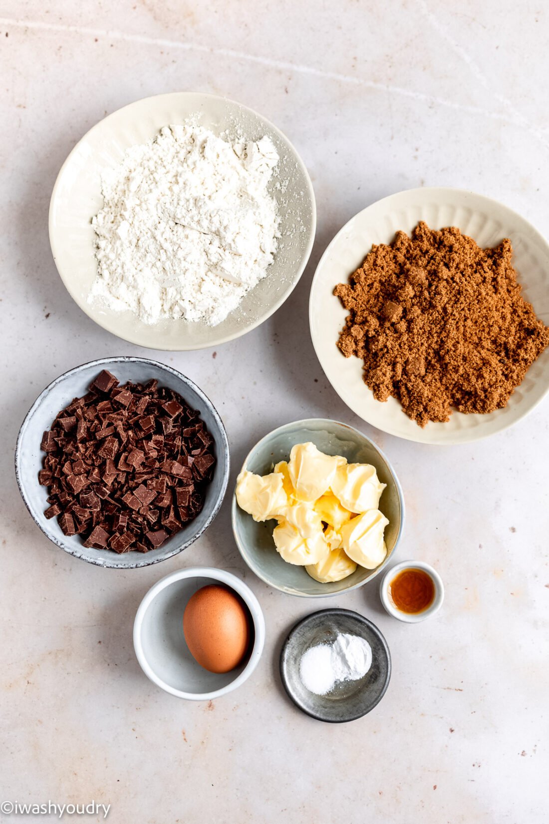 Ingredients for Chocolate Chip Blondies