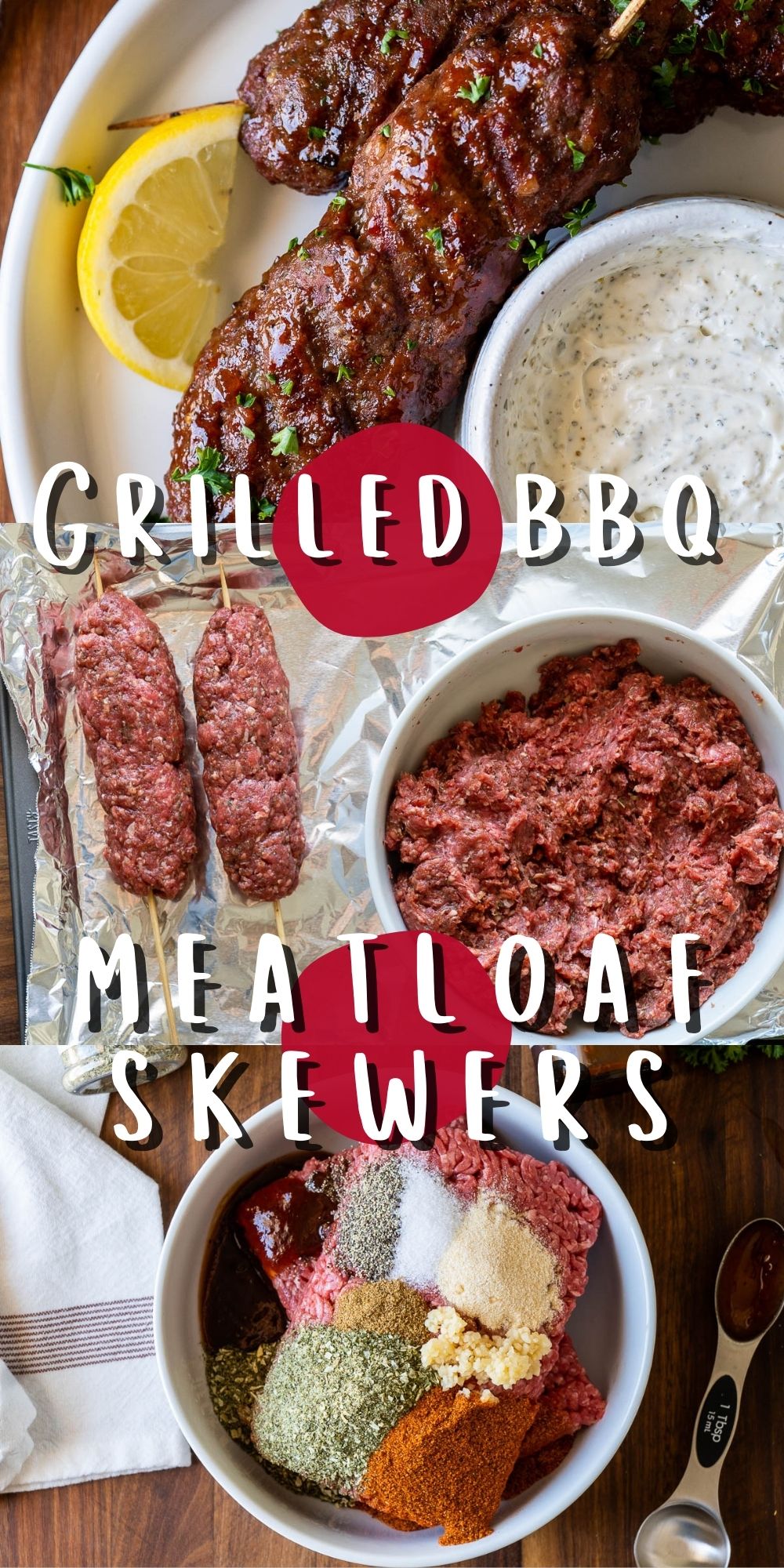 Grilled BBQ Meatloaf Skewers I Wash You Dry