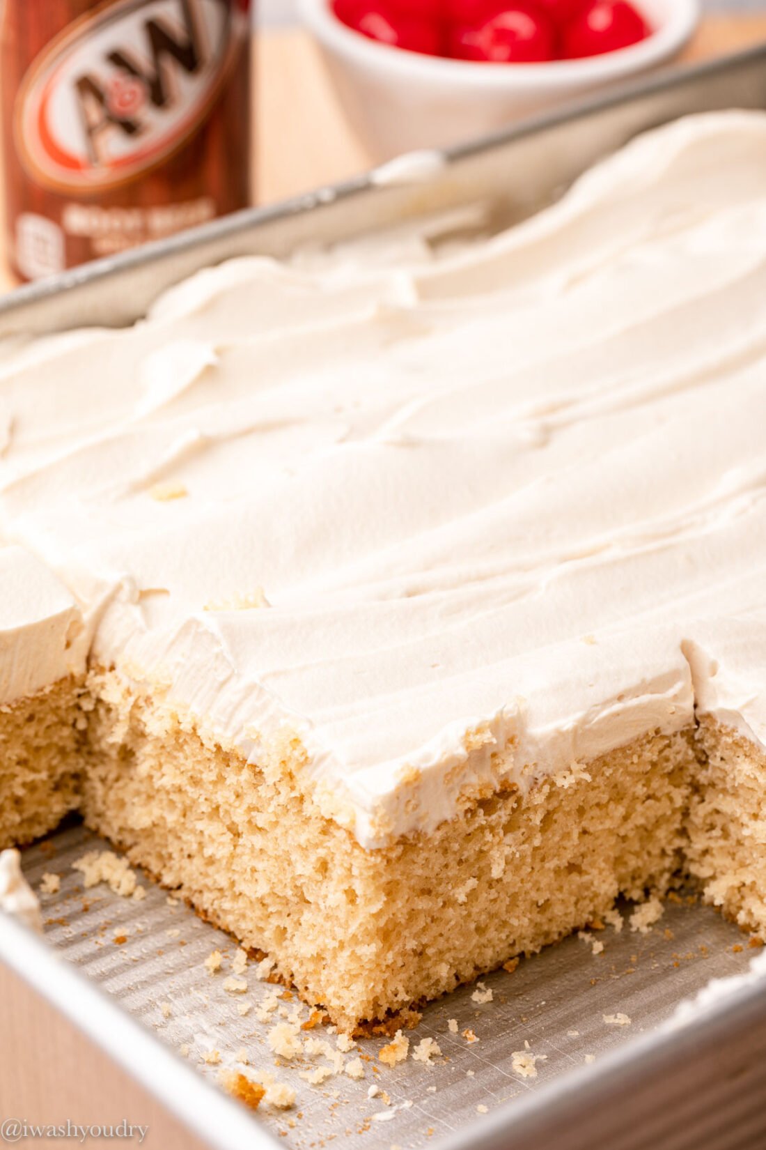 Root Beer Float Cake - I Wash You Dry