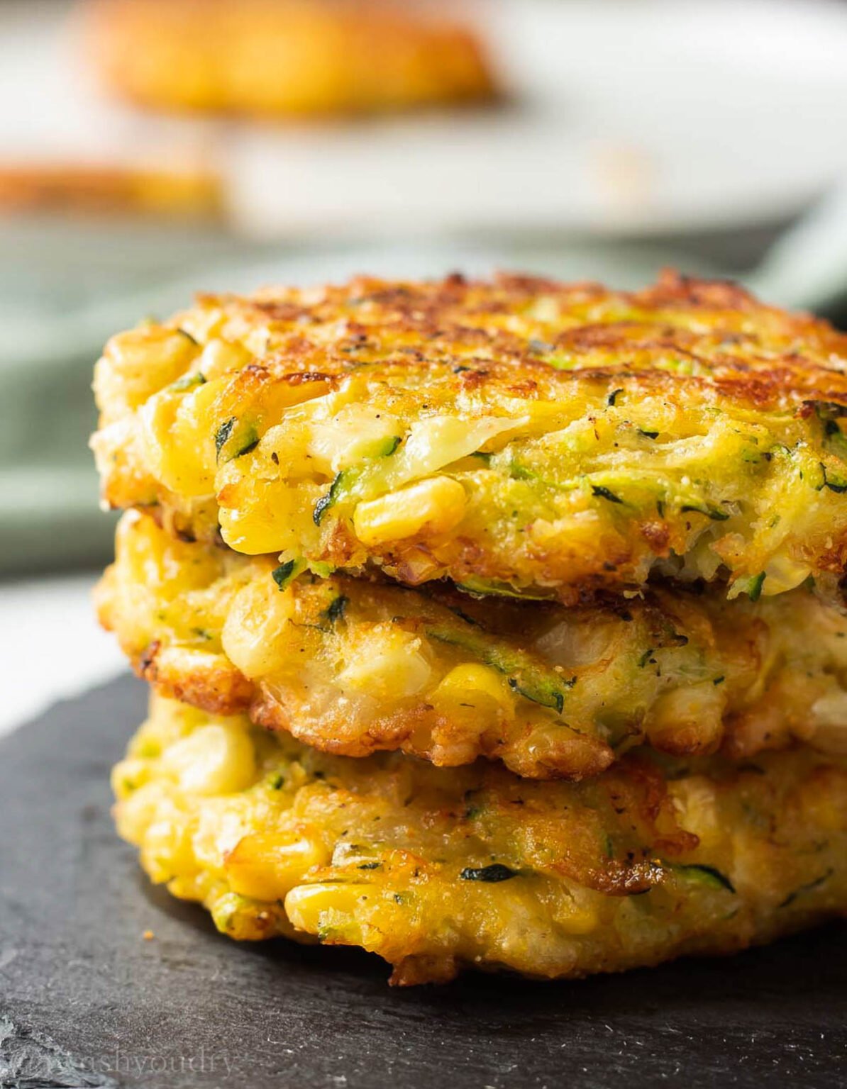 Zucchini Corn Fritters - I Wash You Dry