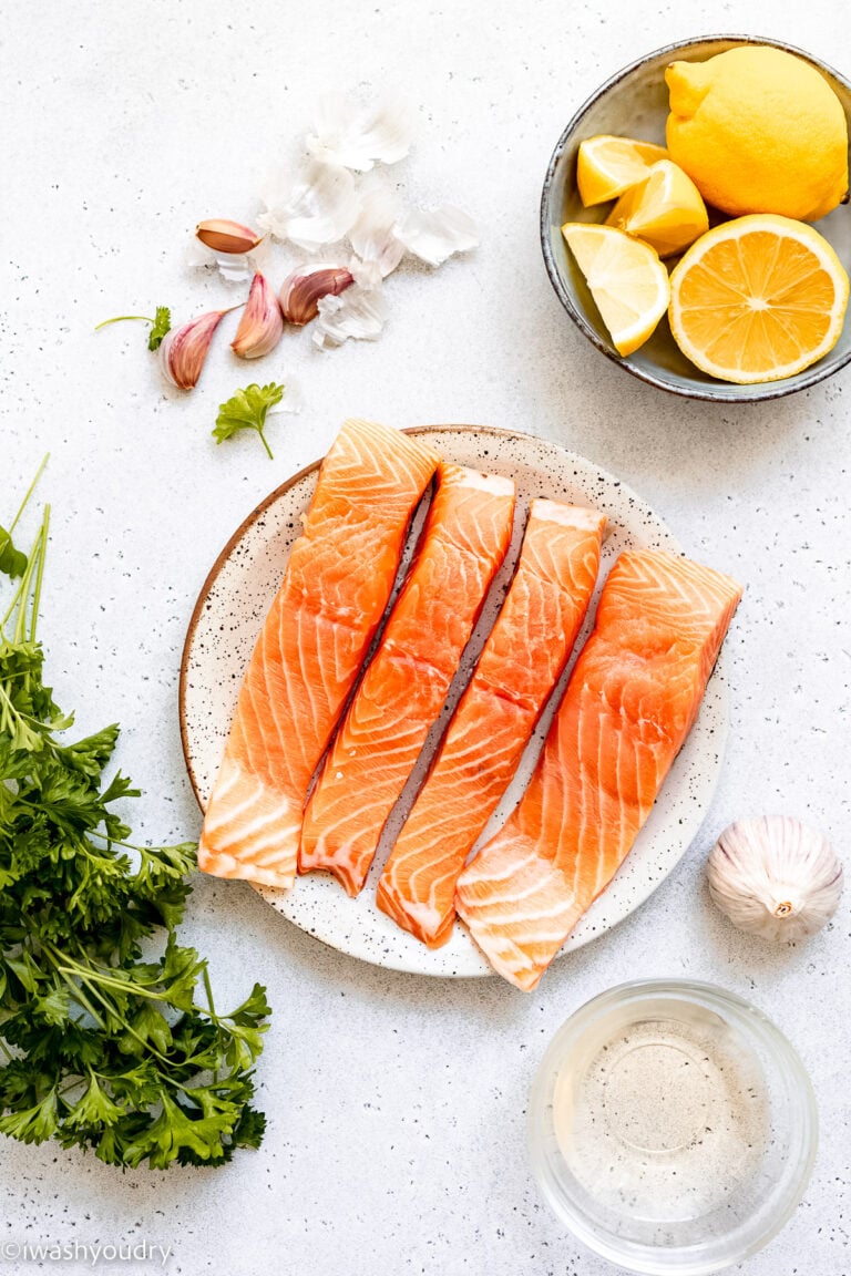 Lemon Garlic Pan Seared Salmon - I Wash You Dry