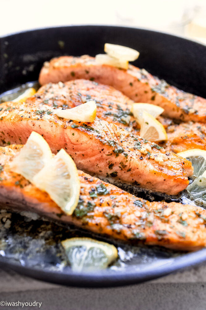 Lemon Garlic Pan Seared Salmon I Wash You Dry