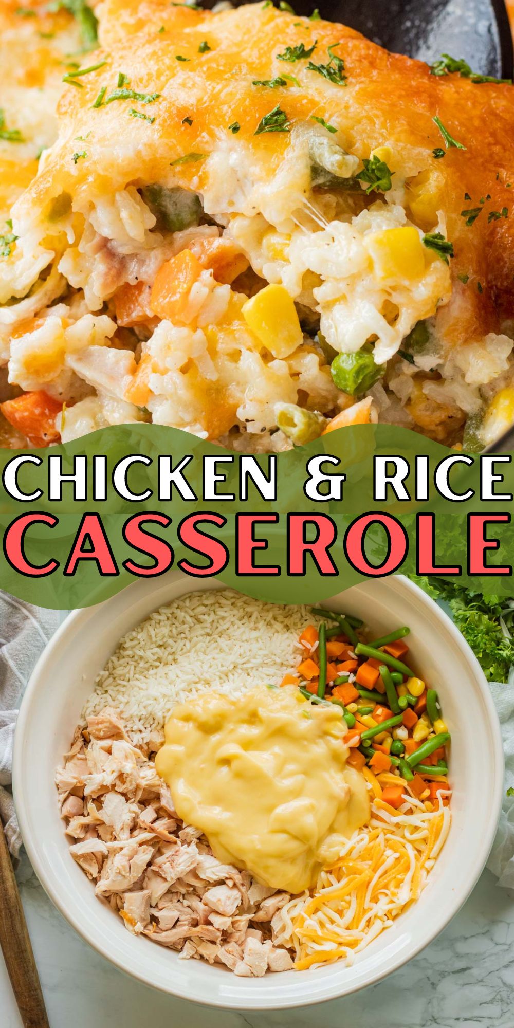 Creamy Chicken Rice Casserole - I Wash You Dry