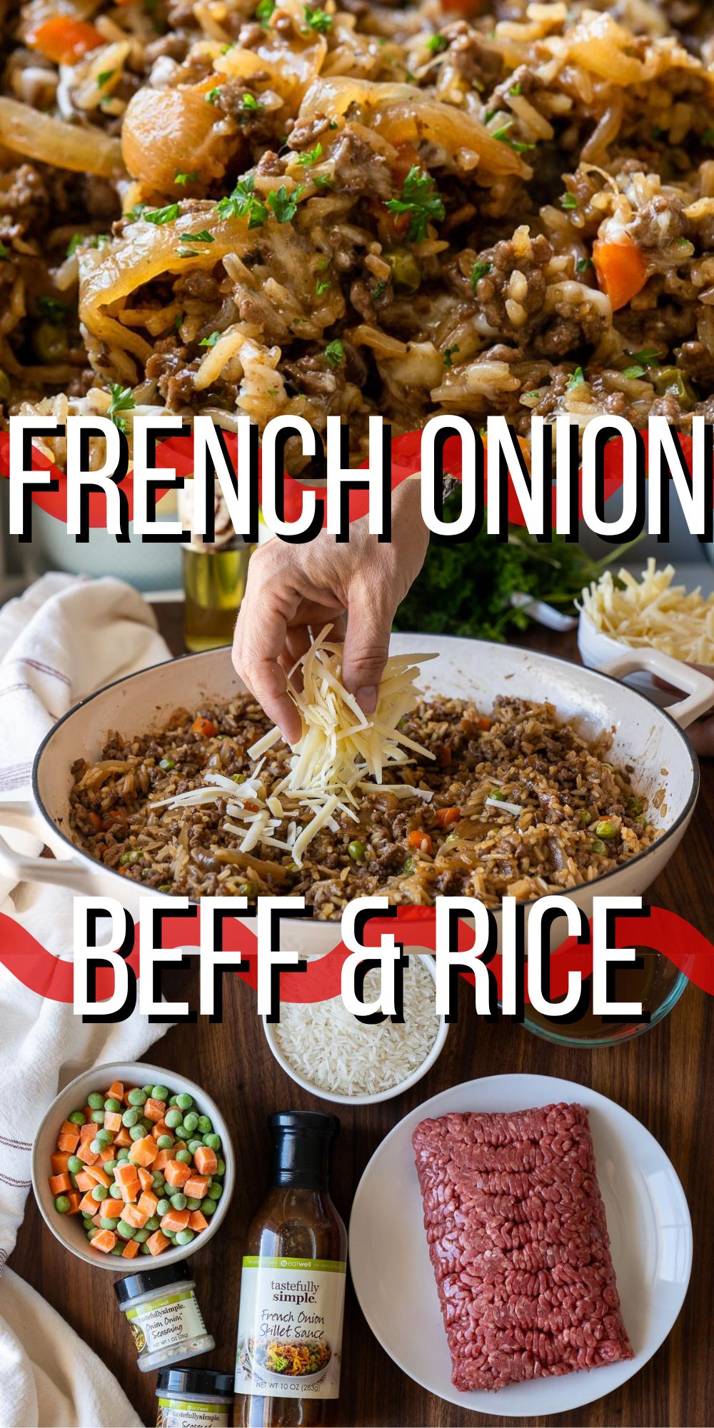 French Onion Beef and Rice - I Wash You Dry