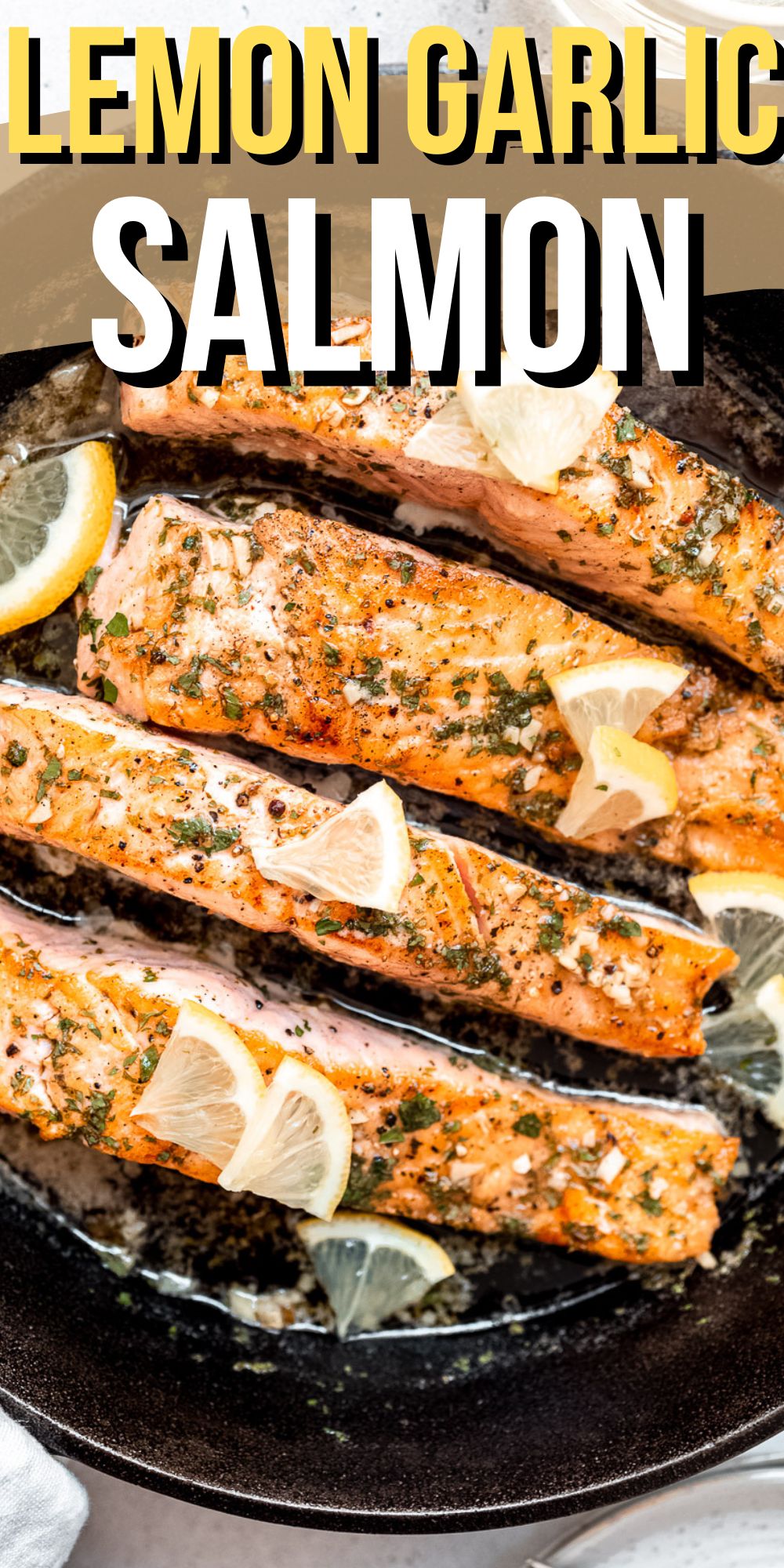 Lemon Garlic Pan Seared Salmon - I Wash You Dry