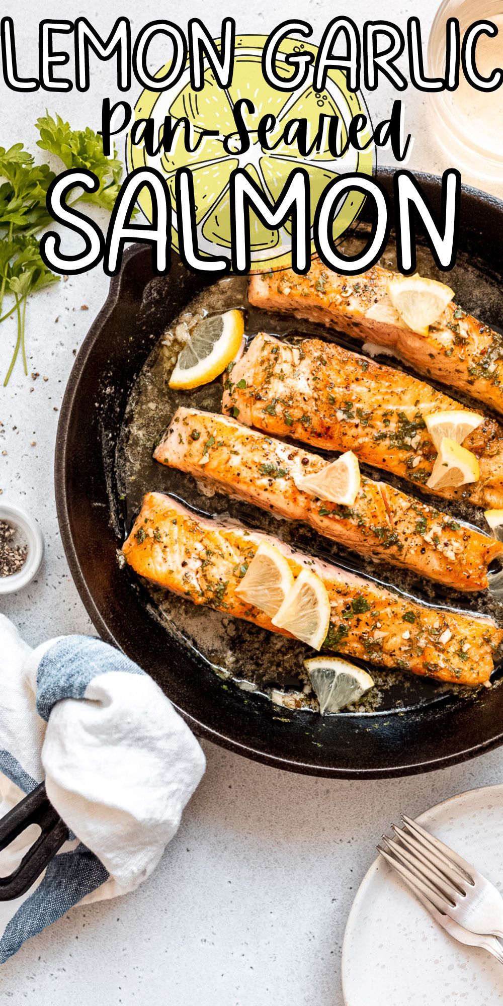 Lemon Garlic Pan Seared Salmon I Wash You Dry