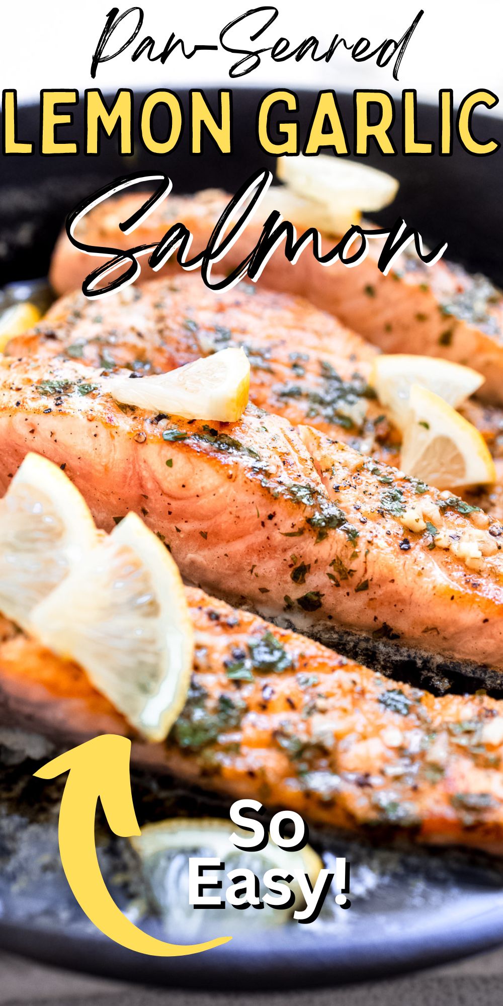 Lemon Garlic Pan Seared Salmon - I Wash You Dry