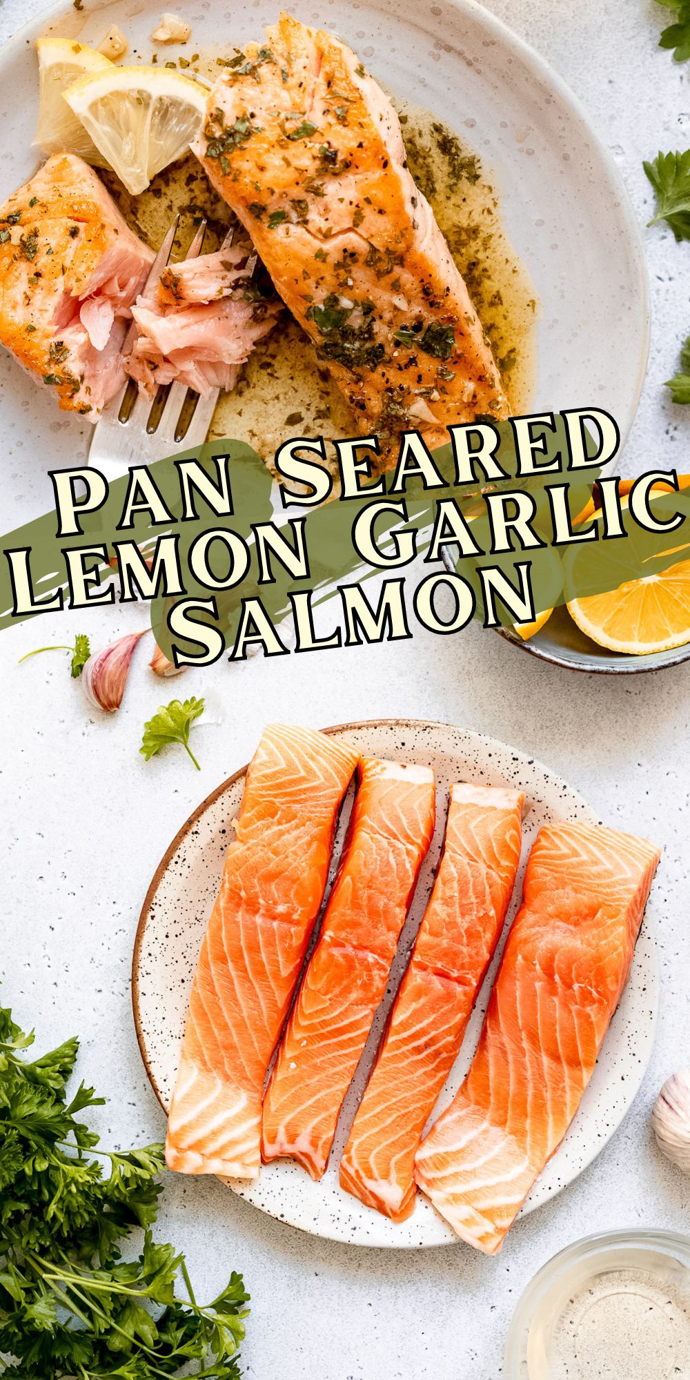 Lemon Garlic Pan Seared Salmon - I Wash You Dry