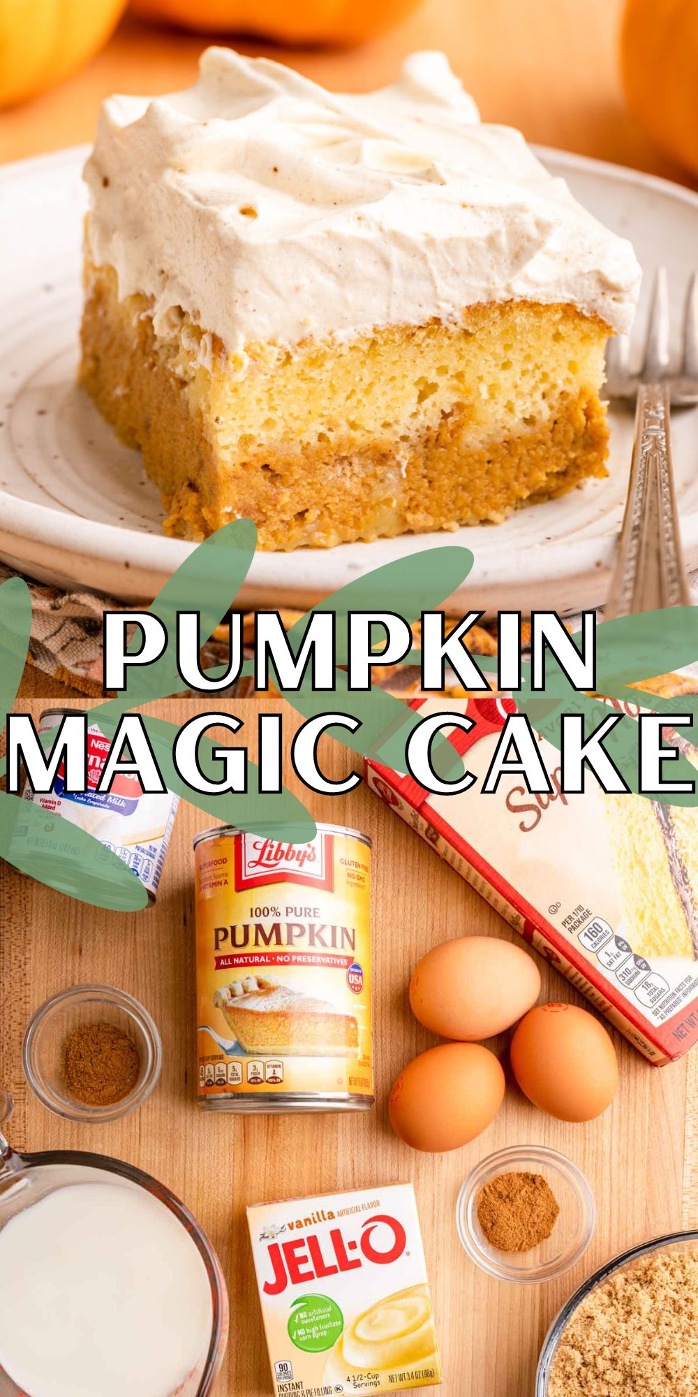 Pumpkin Magic Cake - I Wash You Dry