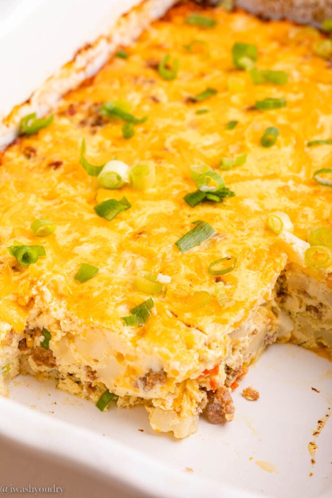 breakfast casserole with sausage and potatoes