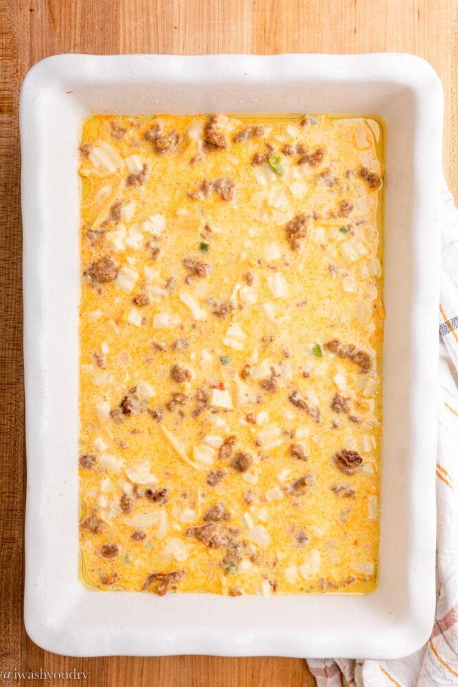 breakfast casserole in dish