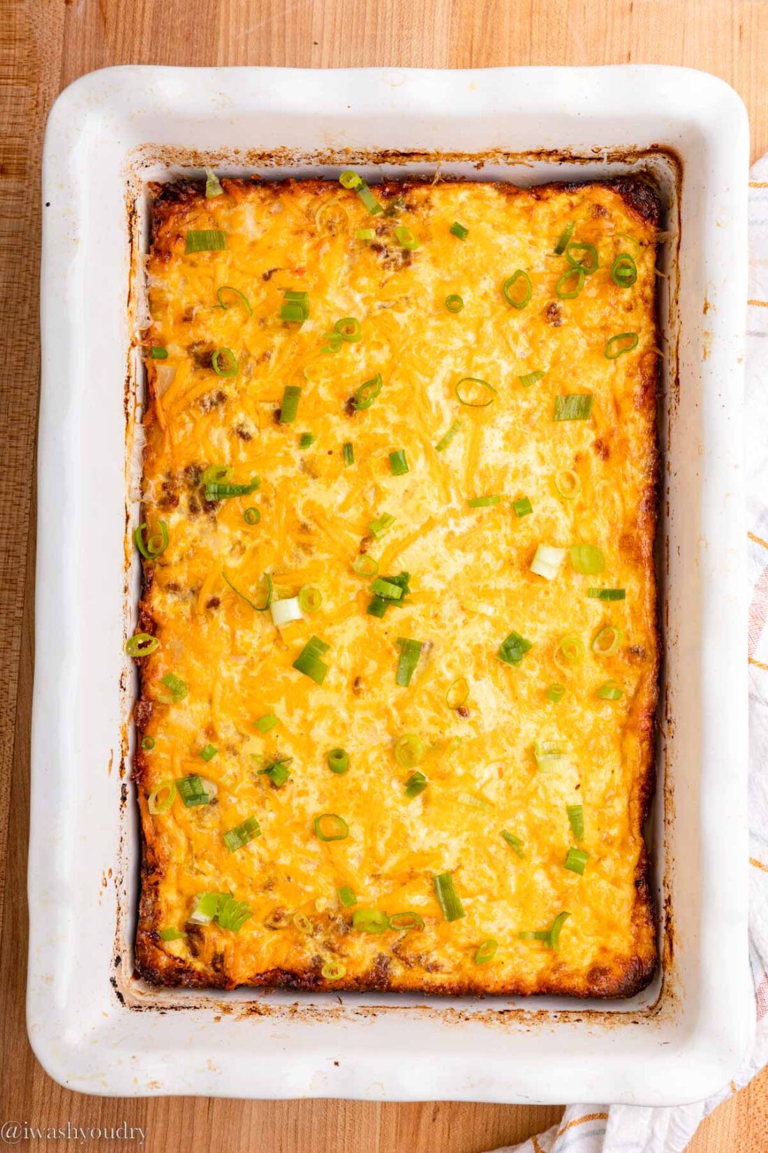 Overnight Sausage Hash Brown Casserole I Wash You Dry