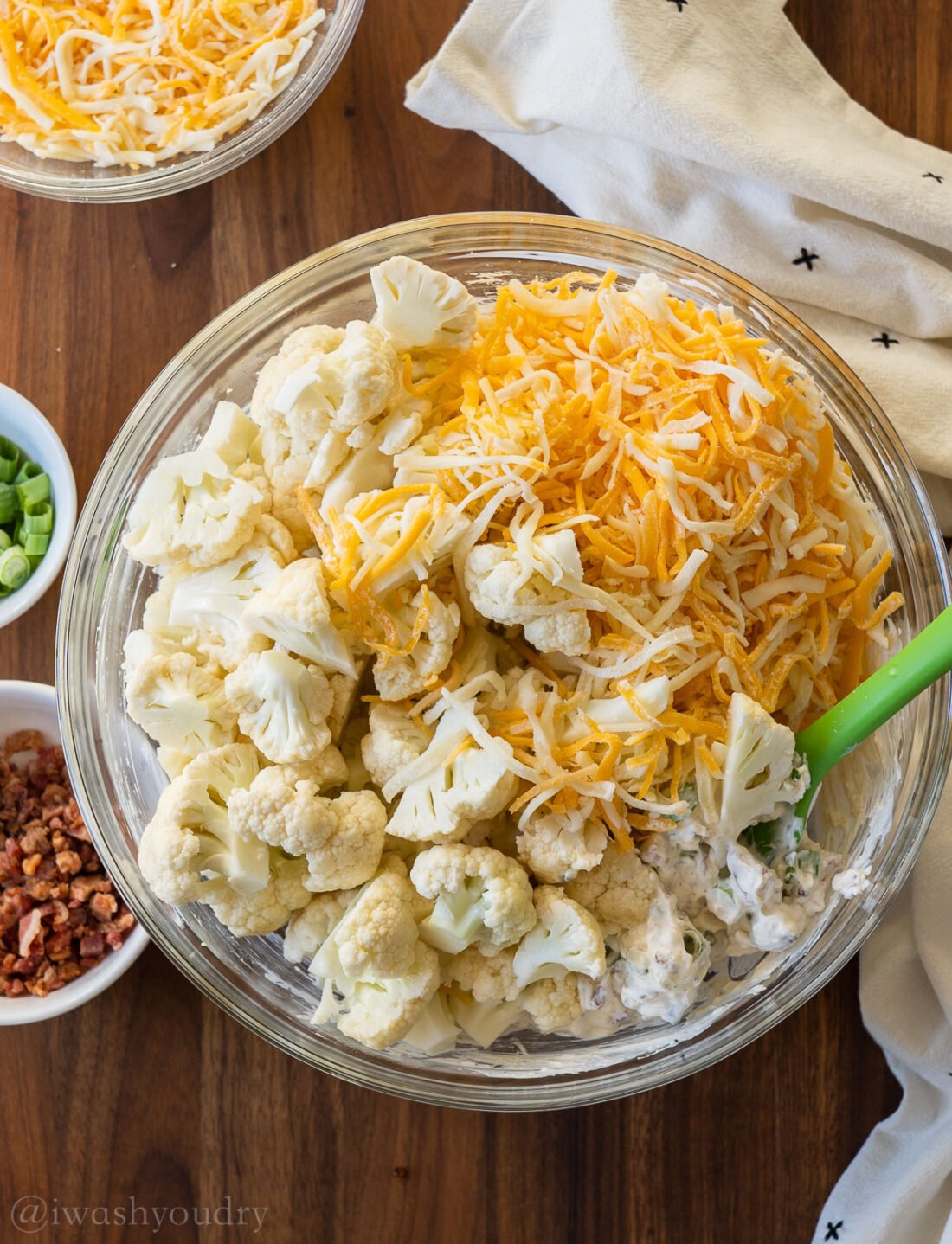 cauliflower and creamy sauce in bowl