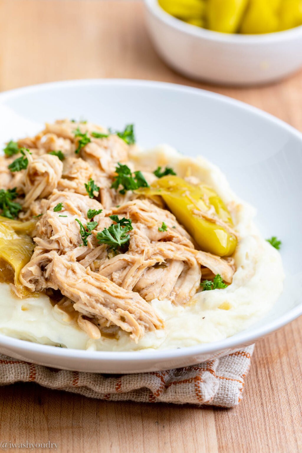 Slow Cooker Mississippi Chicken - I Wash You Dry