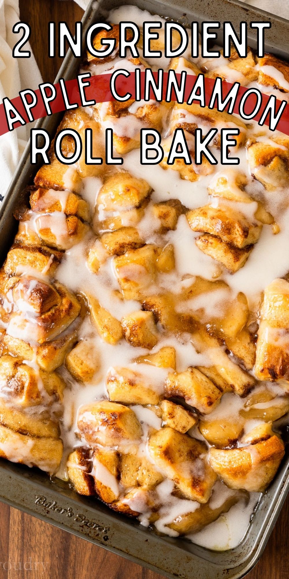 2 Ingredient Apple Cinnamon Roll Bake I Wash You Dry