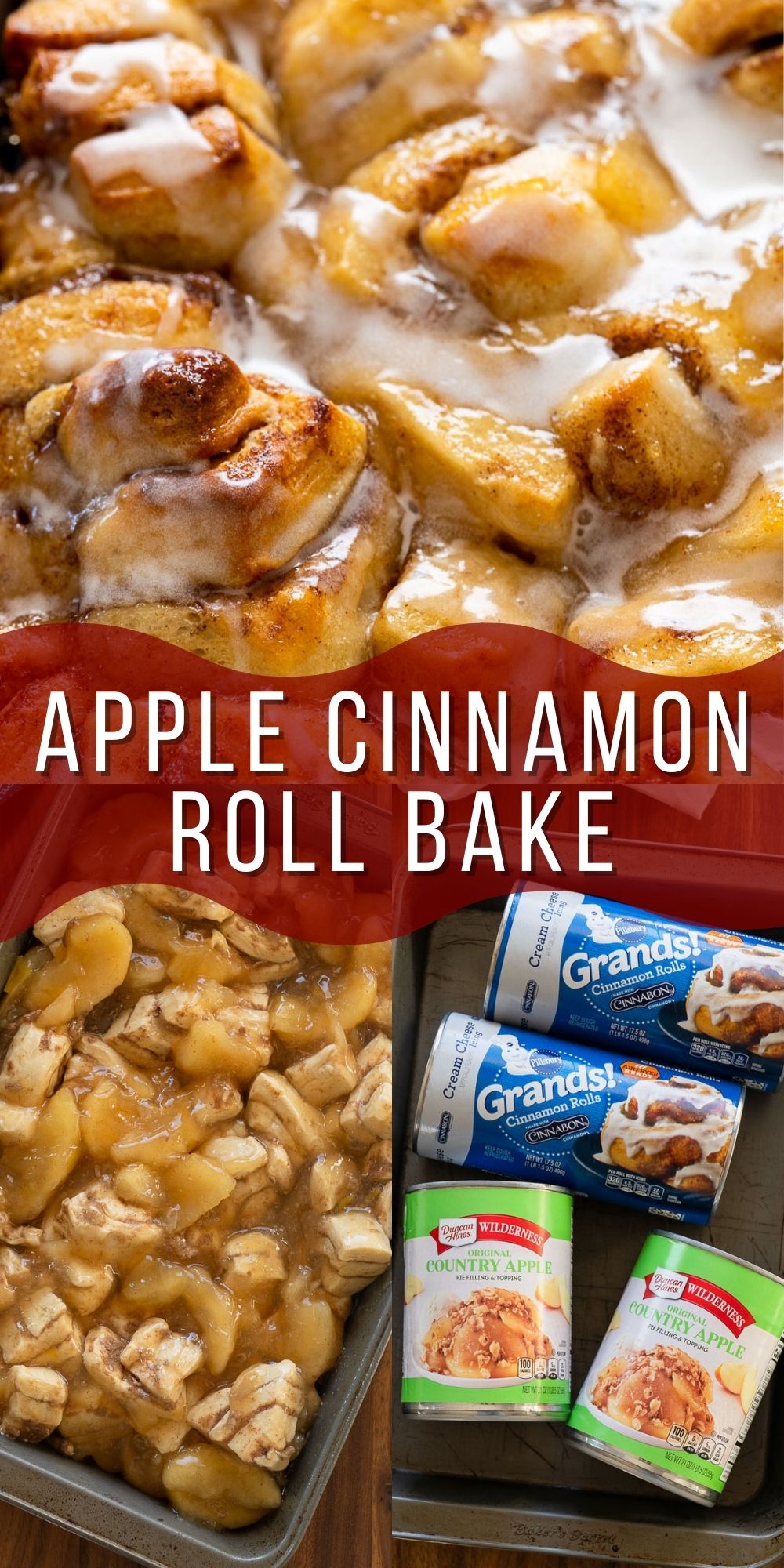 2 Ingredient Apple Cinnamon Roll Bake I Wash You Dry