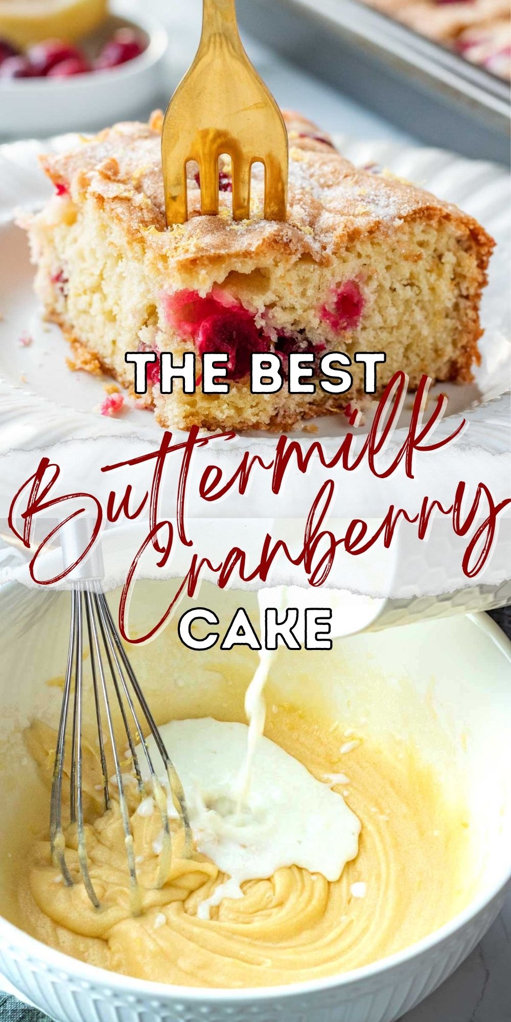 Buttermilk Cranberry Cake I Wash You Dry