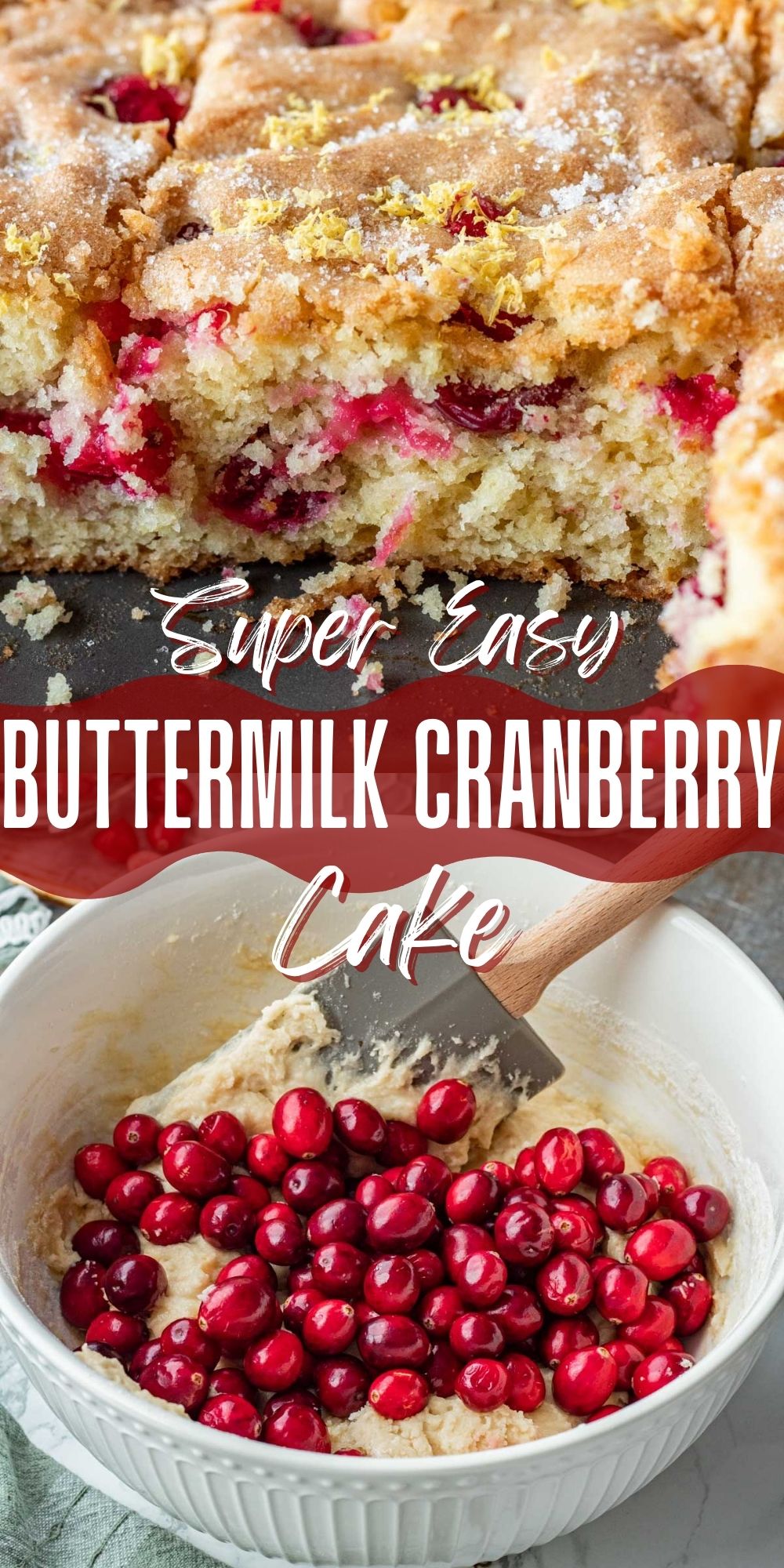 Buttermilk Cranberry Cake I Wash You Dry