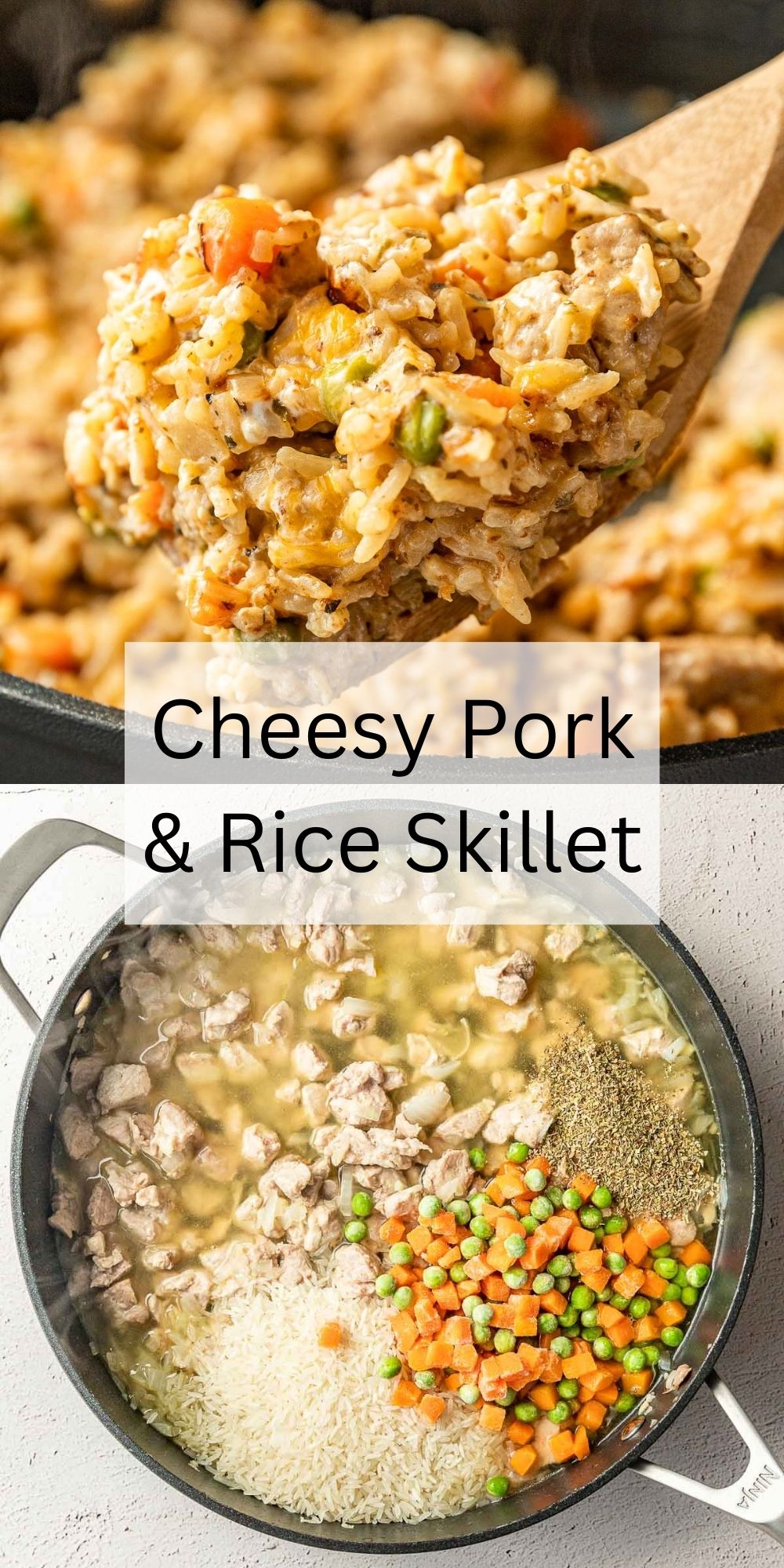 Cheesy Pork and Rice Skillet I Wash You Dry