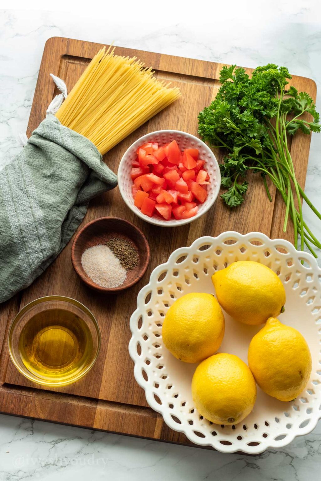 Lemon Capellini Salad - I Wash You Dry