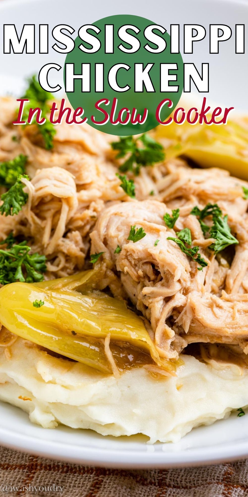 Slow Cooker Mississippi Chicken - I Wash You Dry