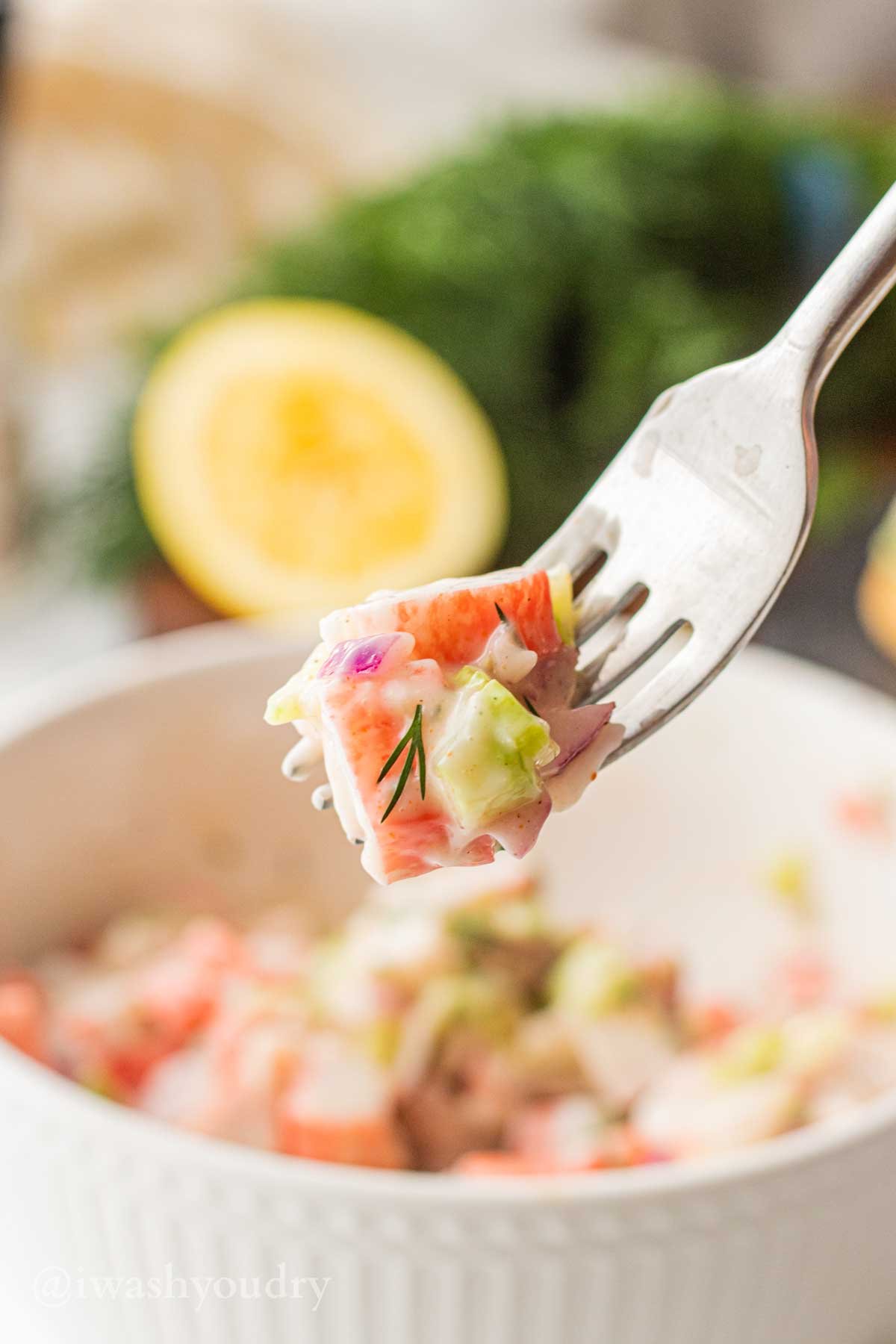 Creamy Crab Salad - I Wash You Dry