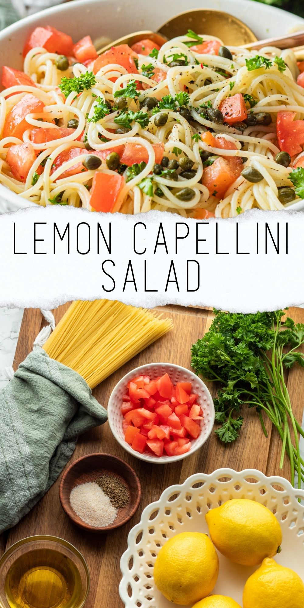 Lemon Capellini Salad I Wash You Dry