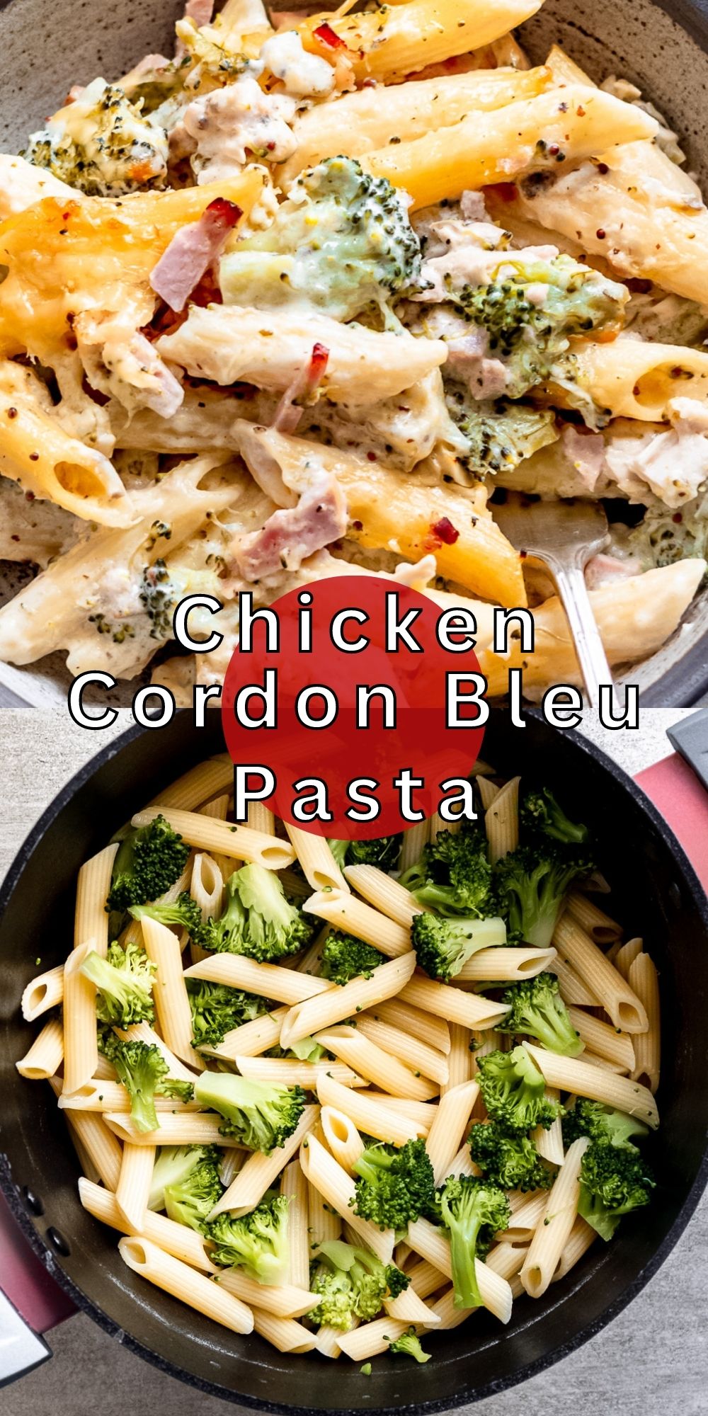 Chicken Cordon Bleu Pasta Bake - I Wash You Dry