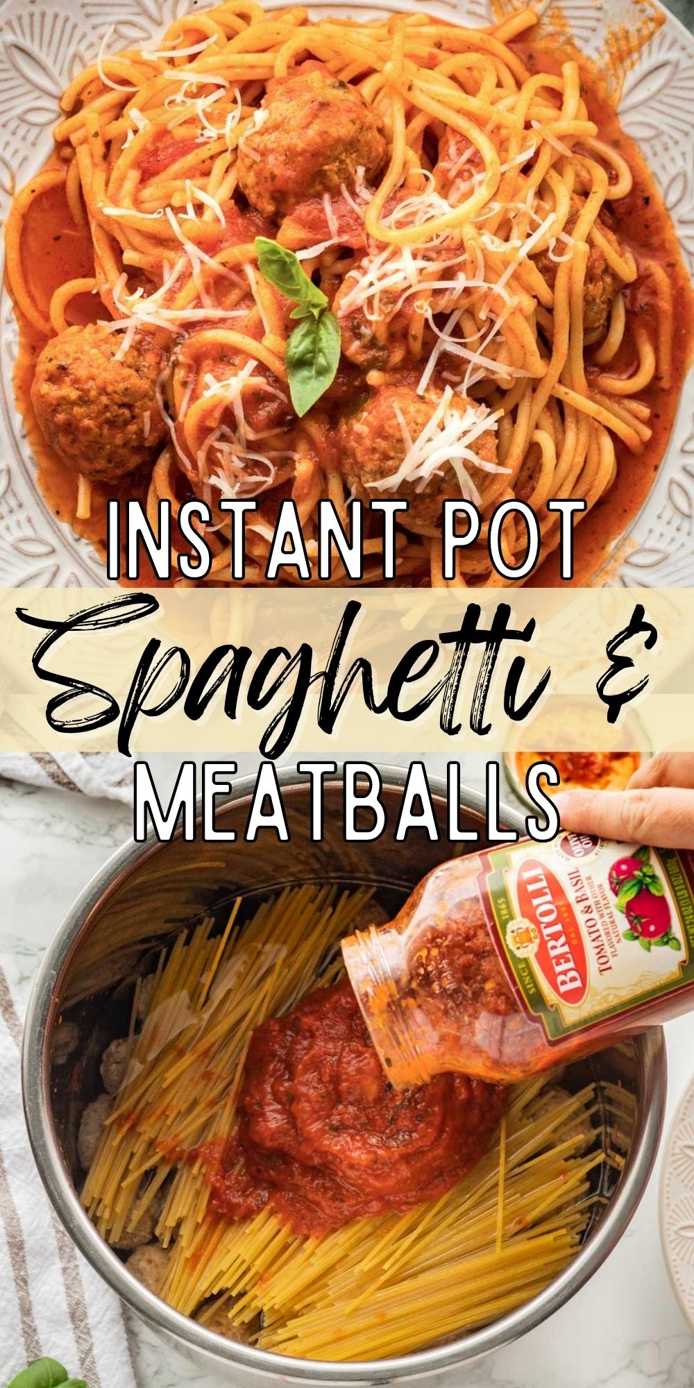 Instant Pot Spaghetti and Meatballs - I Wash You Dry